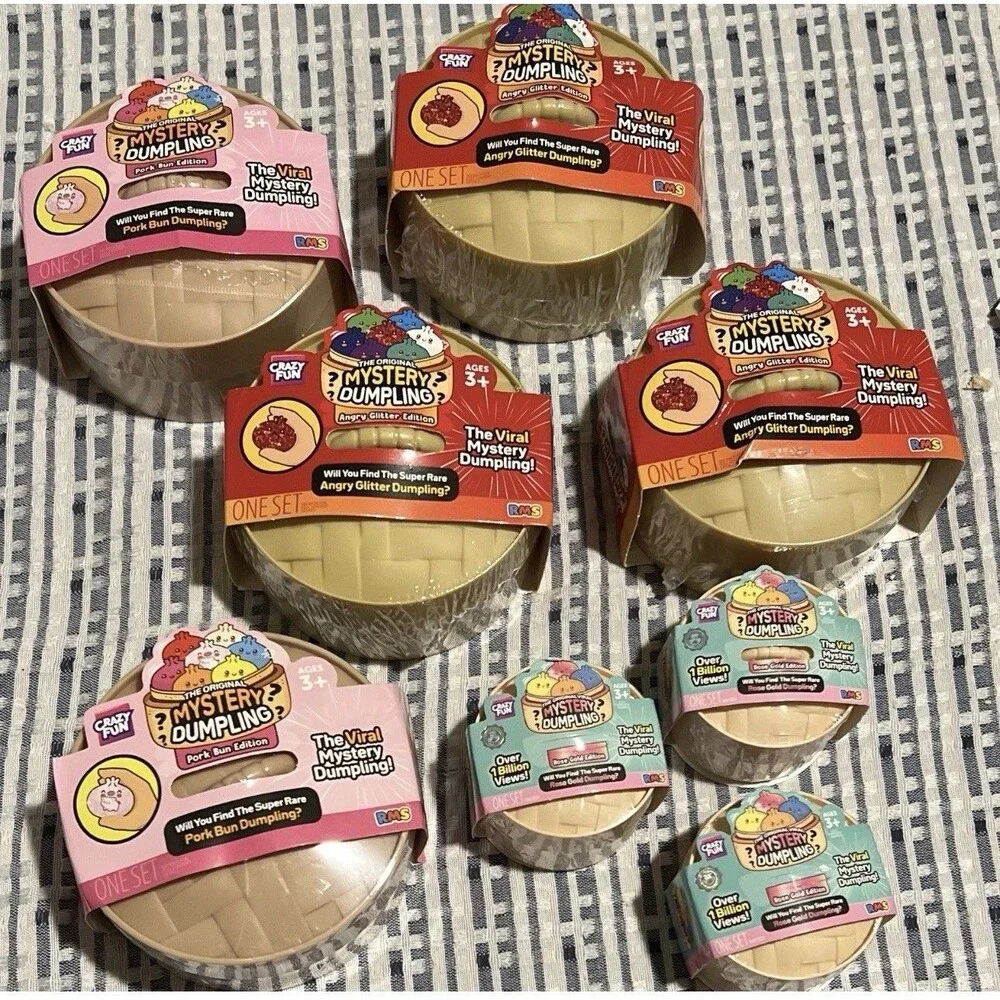8 total !!! RMS Dumpling Blind PackPork Bun, Angry Glitter ,Rose gold edition .